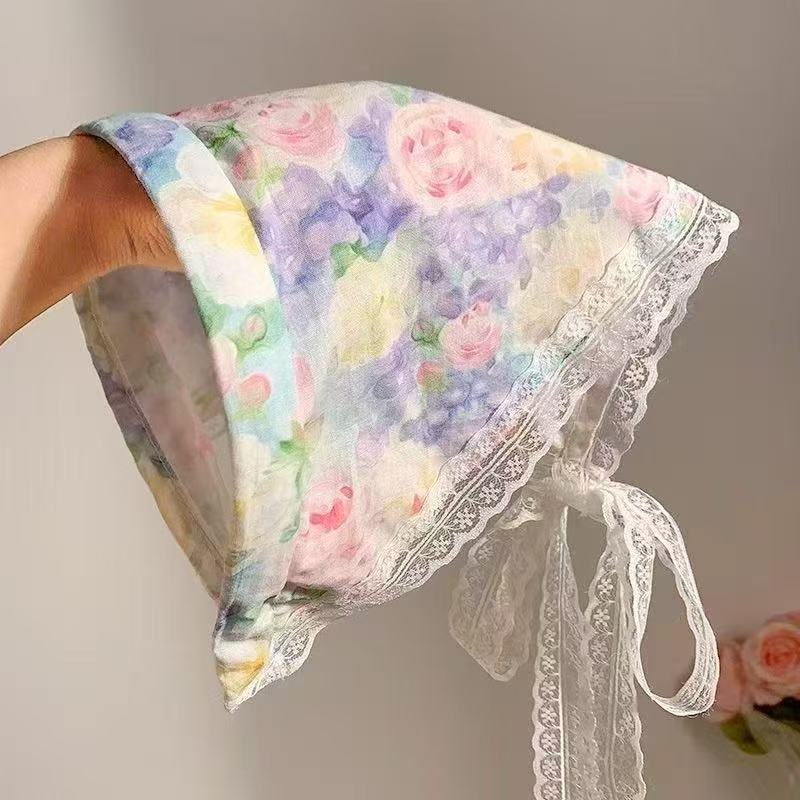 

Scarf Headband French Retro Plaid Sweet And Cute Headscarf One Size