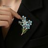 Dainty Flower Badge Forget Me Not Brooch, Alloy Blue Floral Lapel Pin, Memorial Enamel Unique Jewelry for Daily Wear Brooch Pin Coat, Dress,