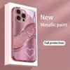 Corazón de Diamante Rosa Brillante Patrón de Moda Rosa para Funda Trasera de iPhone 17 16 Pro Max 15 14 13 12 11 PROMAX