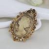 1X Vintage Cameo Victorian Style  Wedding Party Women Pendant Brooch Pin