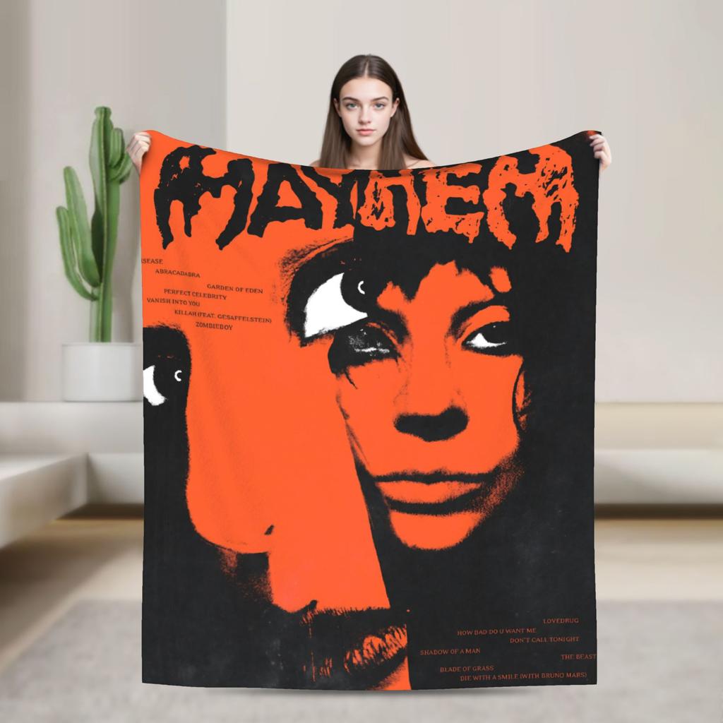 Lady Gaga Mayhem 2025 Album  Blanket  Super Soft Plush Bedding Throws For Couch Chair Travel Flannel Bedspread Bed Cover