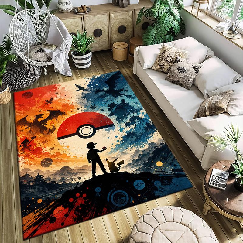1PC Pokémon Rug - home decoration Carpet For Living Room Bedroom Flooring Computer Chair Area Rug