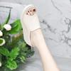 Slippers Black Wedge Platform  New Women Sandals Women Open Toe Women Orthopedics Thick Bottom Beach High Heels Slide