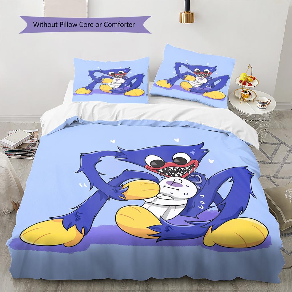 Wogi Pattern Bedding Quilt Set Home Decoration Gift (1 * duvet cover + 2 * pillowcase without core)