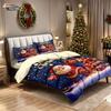 3pcs Merry Christmas Santa Claus print coreless duvet cover set multi size dormitory bedding holiday decoration machine washable