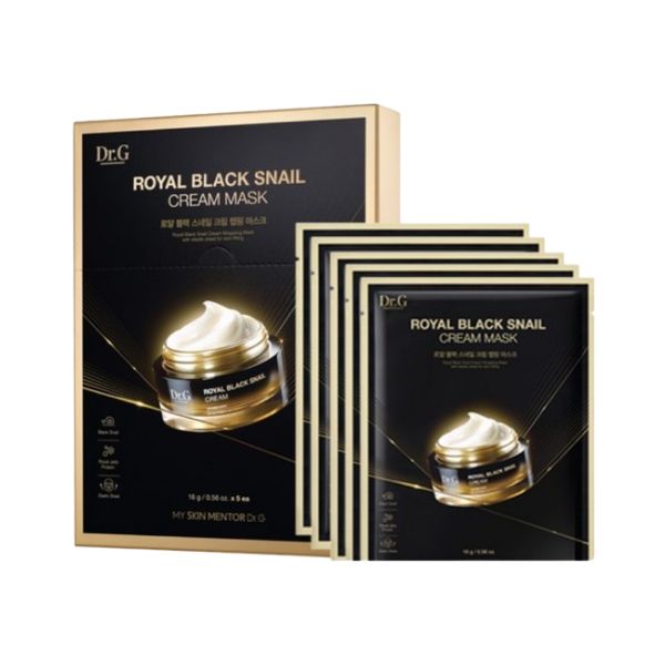 

Dr.G Royal Black Snail Cream Mask 5 Sheets