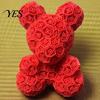 Integrated Molding Ornament Romantic Rose Ornament, Bear Decorative Sculpture for Healing Design Valentine Day Anniversaries Birthdays Multi-Scene Use