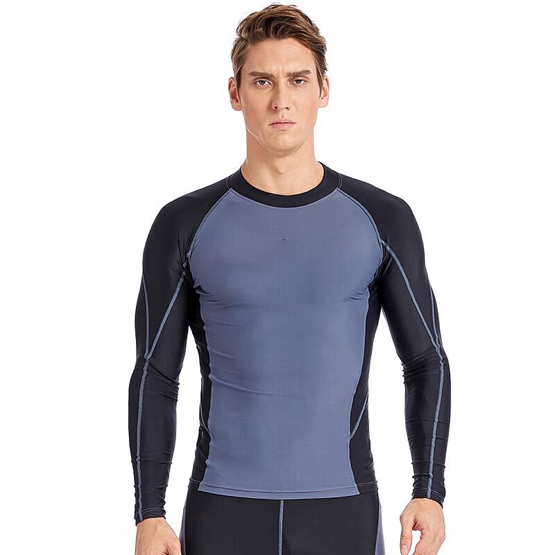 

Men s Long Sleeve Rash Guard Swim Top