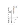 WOLFPACK PROFESSIONAL LINE - Horizontal Toilet Fixing Sanitary Kit 5x70 Mm. (2 Pieces)