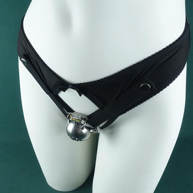 Black Rose Red Men's Thong Chastity Lock Fixing Strap for Underwear Stability