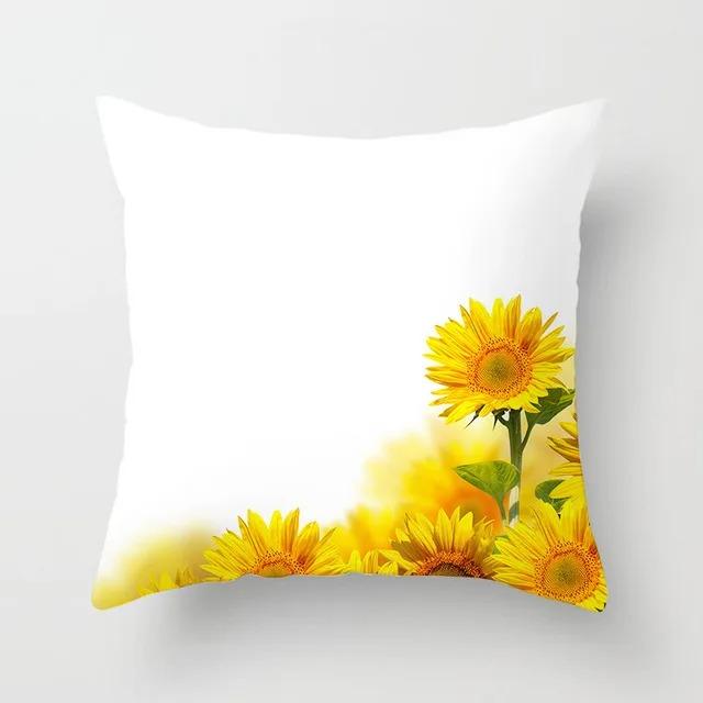 Sunflower Decorative Pillowcase Living Room Office Home Pillowcase Car Ornaments