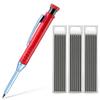 28mm Solid Carpentry Mechanical Pencil with Sharpener for Woodworking Construction Long End Carpentry Pencil Stationery