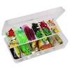 141pcs PVC Soft Lure Set Realistic Swimming Action Artificial Bait Soft Plastic Fishing Gear Kit for Bass Trout Saltwater