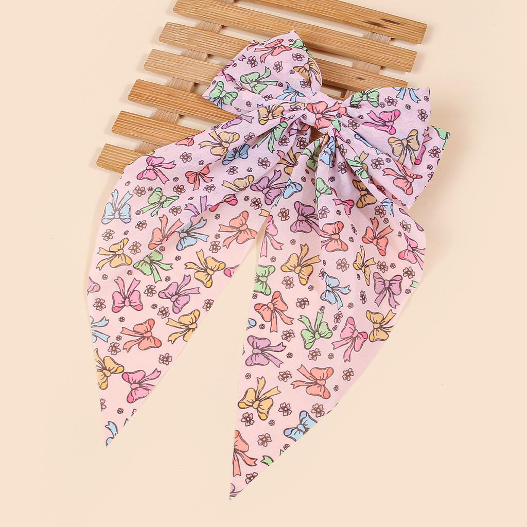 Women Large Hair Bow Hair Clip for Girls Simple Print Bows Hair Clip Ponytail Bow Hairpin Girls Hair Accessories