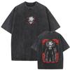 Anime Black Clover Yuno Grinbellor Vintage Washed T-shirt Men Women Retro Cotton T Shirt Men's Cartoon Manga Harajuku T-1321