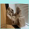 Large Capacity Diamond Grid Commuter Single Shoulder Bag For Women Simple Chain Crossbody Bucket Bag New Autumn And Winter Collection)