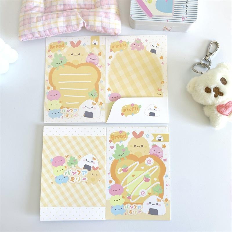 10 Pcs Kawaii Cartoon Folding Page for Girl  3-inch Photo Card Packing Protective Decor Board Card Packaging