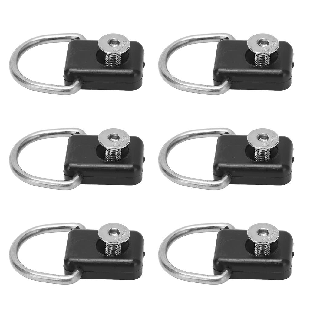 6pcs Kayak D Ring Plastic Stainless Steel Material Corrosion Resistant Small Compact Sailing Buckle