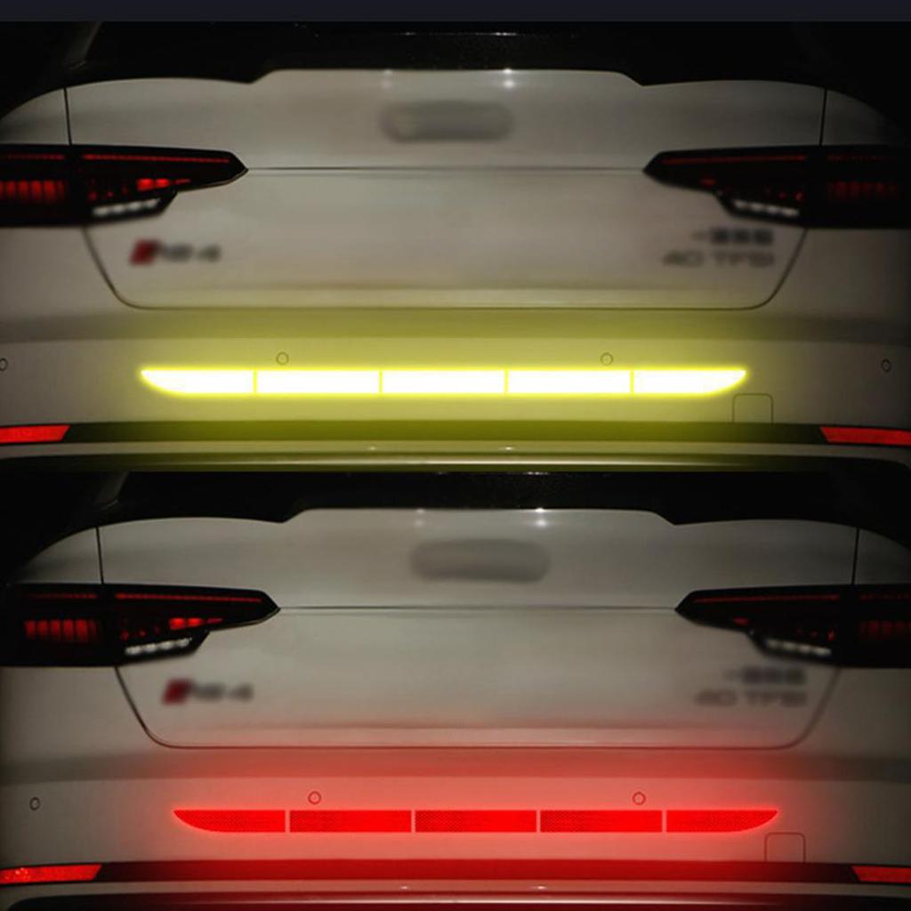 Car Reflective Sticker Car Trunk Adhesive Sticker Car Tailgate Trim Sticker Reflection Warning Decal Easy Installation