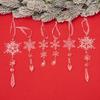 6pcs Elegant Acrylic Snowflake Ornaments For Creative Christmas Tree Decor