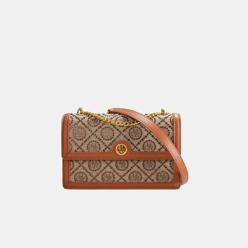 

Jacquard Star Cross-shoulder Bag 27x9x17 коричневый