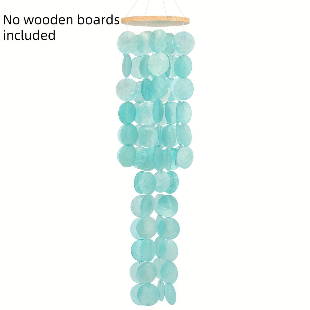Coastal Style Shells Wind Chimes for Outdoor Garden Decor Great for Women Indoor/Outdoor Decorative(Wind Chime Pieces Only)