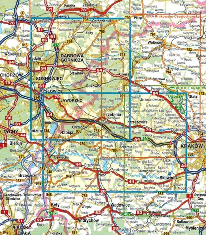 Jura Południowa, Dolina Wisły 1:50 000. Laminowana Mapa Turystyczna. Wyd. 2024. Compass