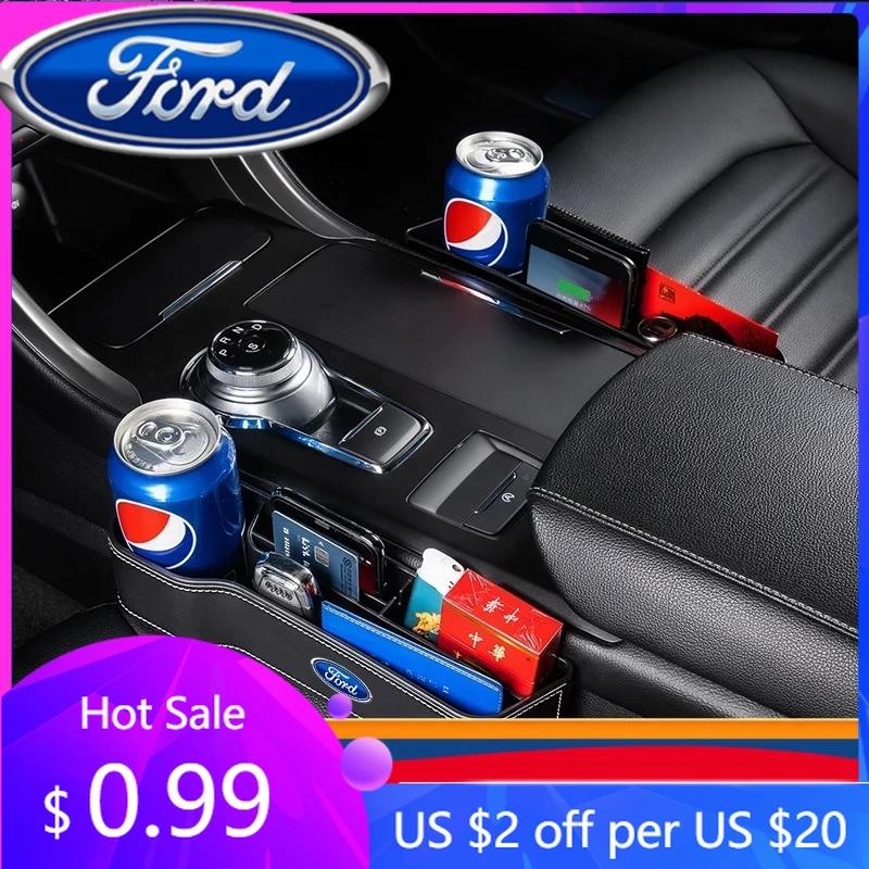 New 2026 Car Sticker New Fashion Car Seat Gap Organizer Multifunction Console Crevice Storage Box For Ford Mk2 Mk3 Mk4 Mk5 Mk7 F