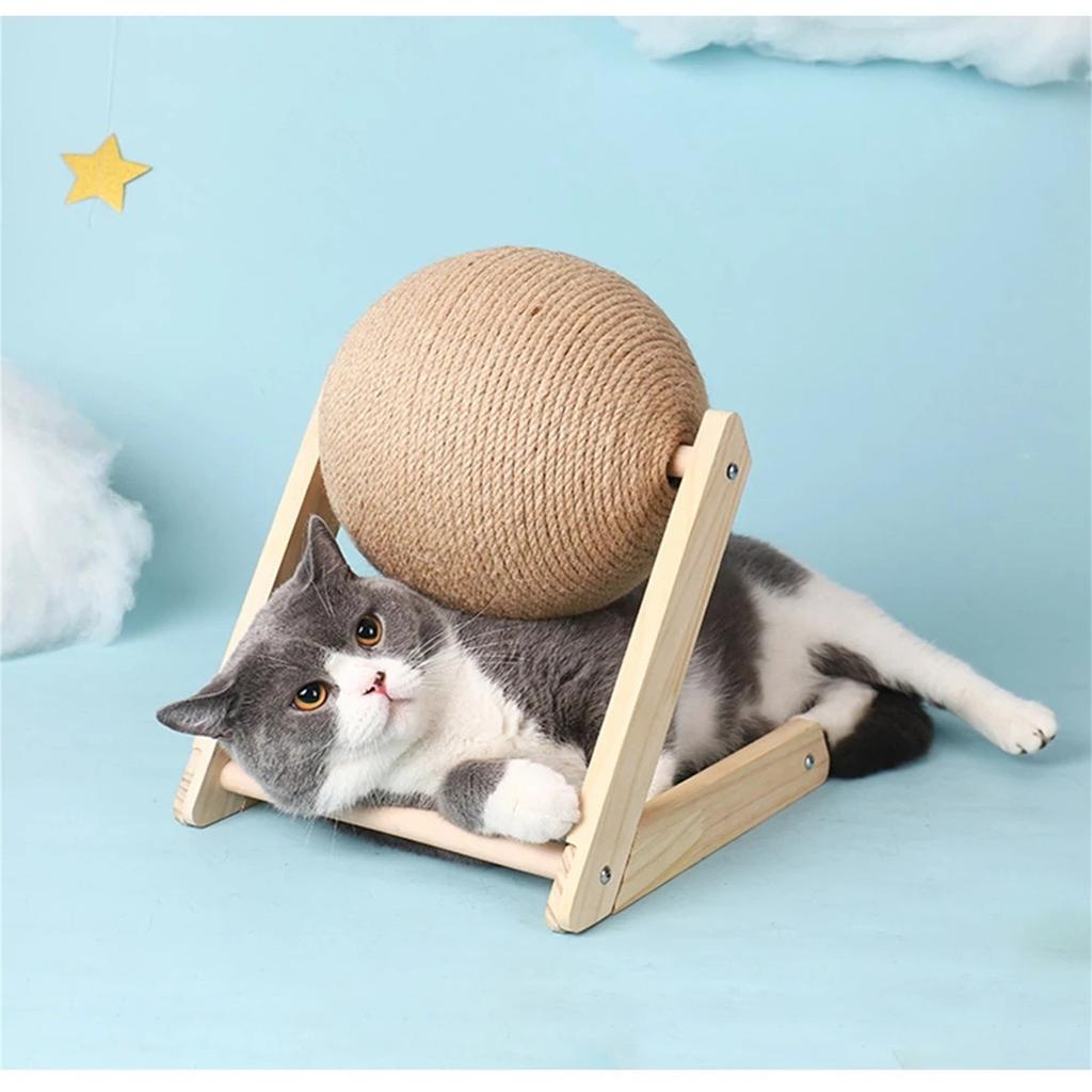 Cat Scratching Ball Toy Kitten Sisal Rope Ball Board Grinding Paws Toys Cats Scratcher Wear-resistant Pet Furniture Supplies