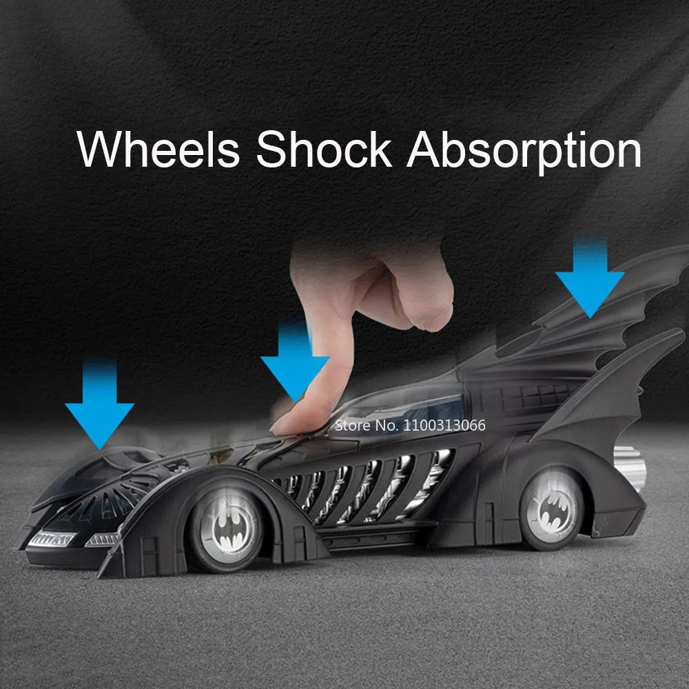 1:18 Alloy Batmobile 1995 Cars Diecast Toys Models with Spray Miniature Vehicles Doors Opened Light Music Car Boys Perfect Gifts