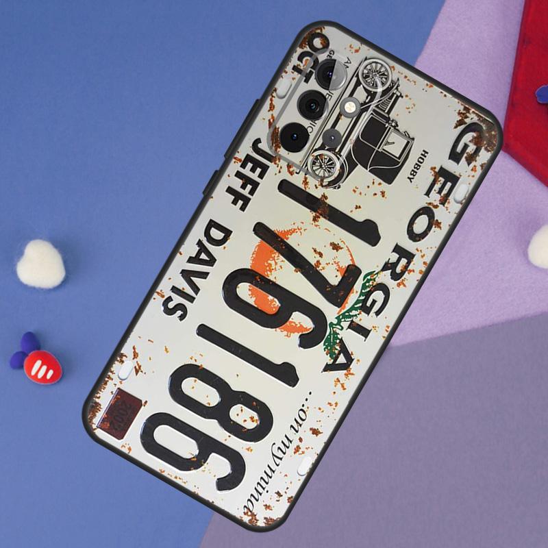 Retro Funny License Plate Case For Samsung Galaxy A52 A53 A33 A13 A34 A54 A14 A35 A55 A15 A56 A36 A26 A16 A06 A22 A32