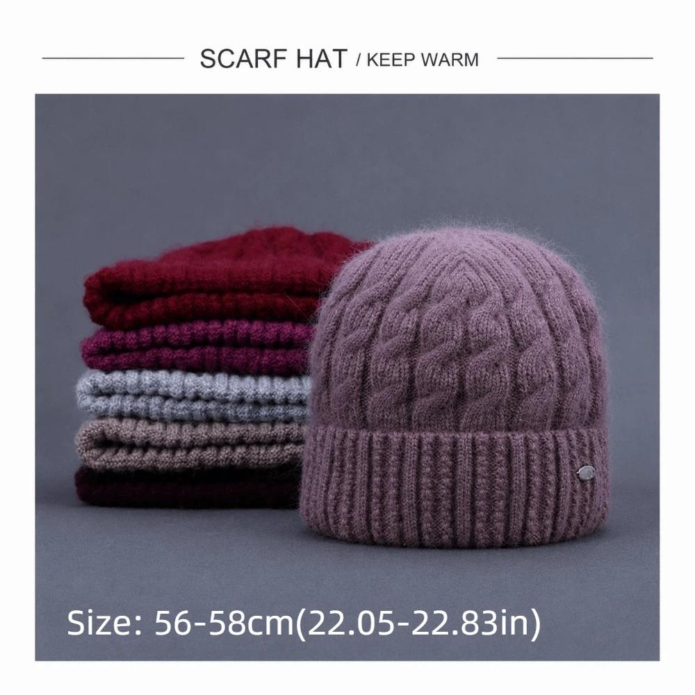 Solid Color Beanie Cap Thickened Winter Cap New Knit Hat Cold Weather