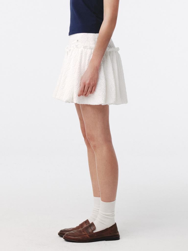KIJUN Rose Puff Skirt Off-White