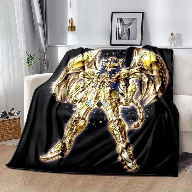 3D Retro Saint Seiya Anime Cartoon Flanelldecke Weich Gemütlich Sofa Bett Reise Decke Kinder Geburtstagsgeschenk