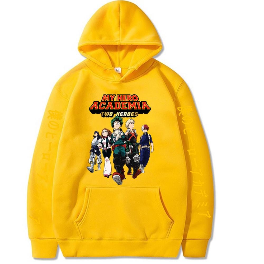 

Горячая аниме-музыка My Hero Academia с графическим принтом, с капюшоном для мужчин и женщин, распространенные толстовки с капюшоном, свободная повседневная толстовка, уличная одежда для мужчин в стиле Харадзюку 4XL жёлтый