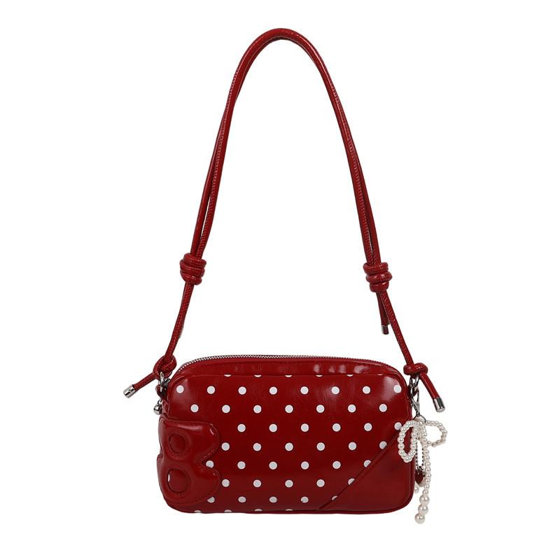 Shoulder women's bag patent leather polka dot Boston handbag fashion versatile new ballet lady oblique span bag