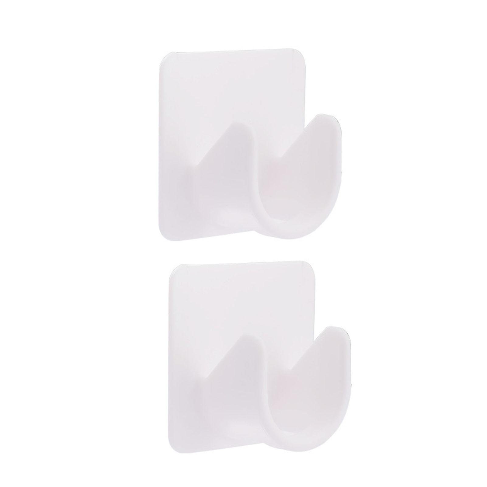 

1 Pair Curtain Rod Bracket Modern Simple Slip Resistance Strong Load Bearing Self Adhesive Curtain Rod Hangers for