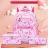 Trendigt 3-delat skolryggsäckset för flickor - Söt campusstil