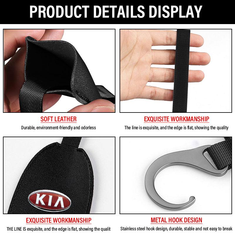1/2Pcs Auto Interior Organizers Hooks Car Back Seat Hook Headrest Hanger For Kia Rio Sportage R K3 K4 K5 k6 K7 K8 Ceed Sorento Cerato Soul