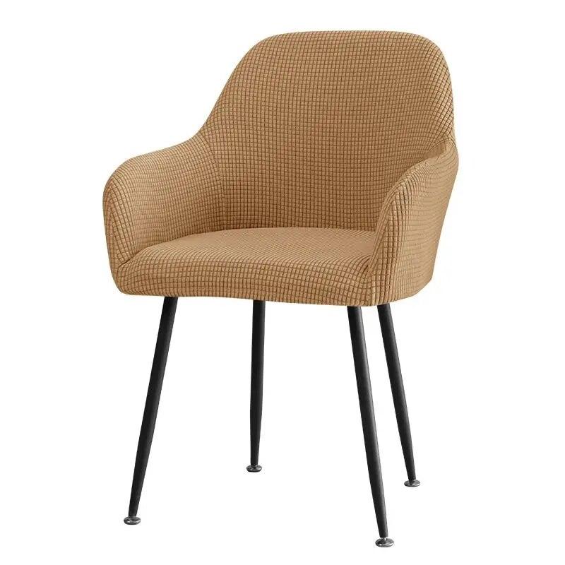 Elastic Curved Dining Chair Cover  High Armrest Chair Cover  All Inclusive  All Season Universal  Shaped Chair Cover