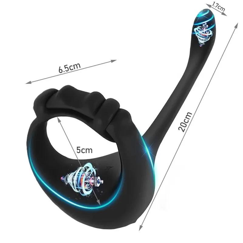 Sex Toy Cock Rings Vibrator for Man Remote Control Prostate Massager Orgasm Masturbator Male Penis Sperm Lock Exerciser