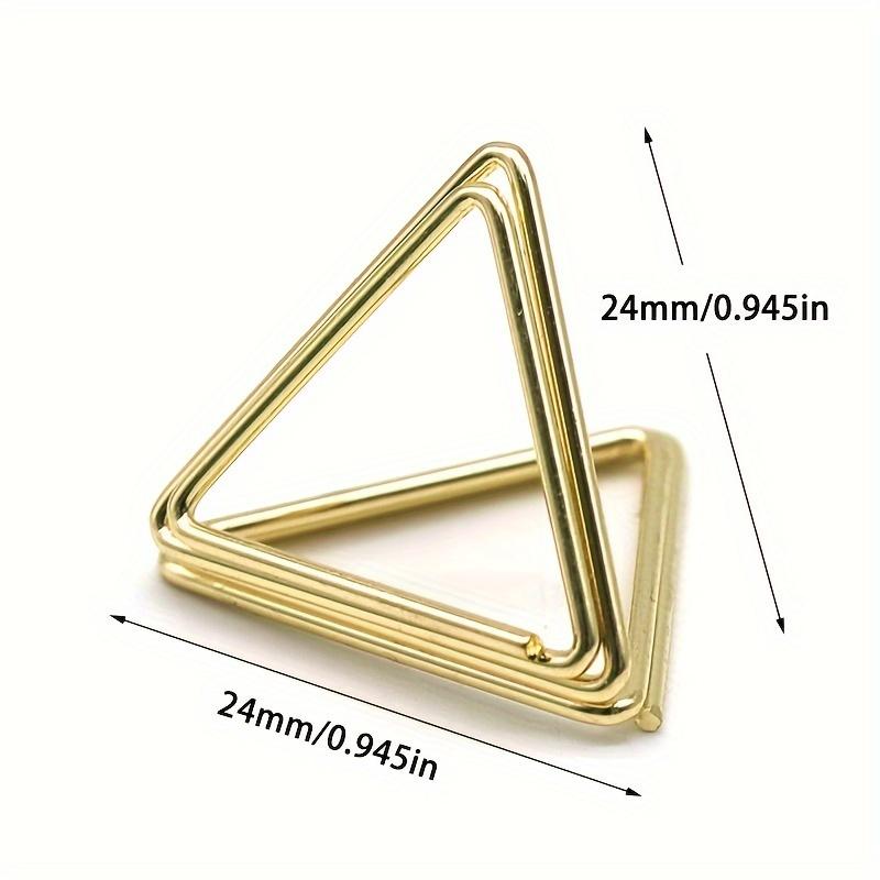 Triangular Name Card Holders, Hotel Table Number Stands, Desktop Note Clips, Upright Metal Message Clips, Postcard and Wedding Photo Clips in Rose Gol