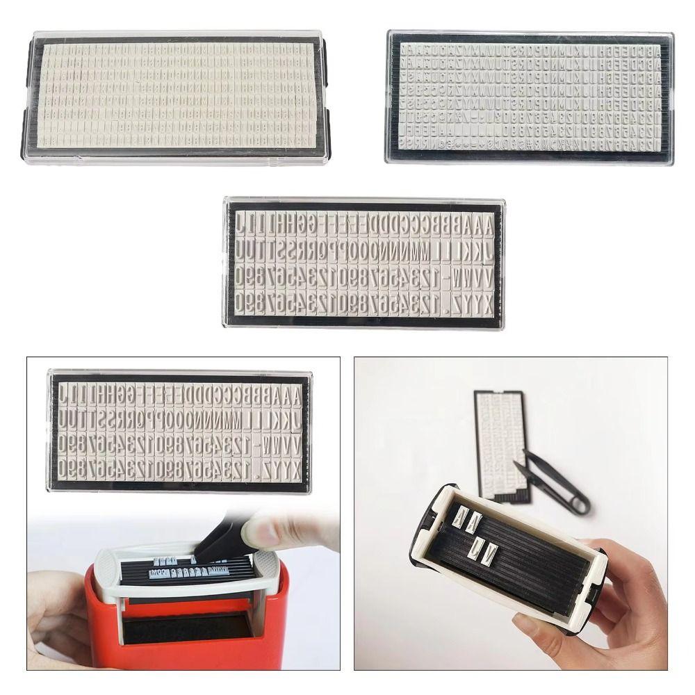 3mm 4mm 6.4mm Stamp Digital Letters Name Address DIY Stamp Board Stamp Letters Plate  School Office