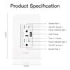WiFi Smart Power Wall Socket with Type C And USB Dual Outlet Plug Power Outlets Support Alexa