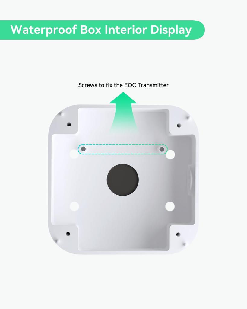 LINOVISION EOC Outdoor Mounting Aluminum IP66 Waterproof Junction Compatible with EOC Transmitters and Various Cameras Box Transmitter/Camera Box,