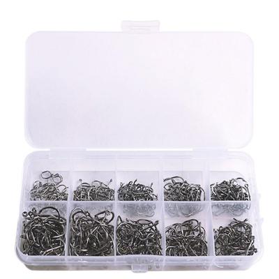 400pcs Carbon Steel Barbed Fishing Hook Eyed Sea Fish Hook Replacement Circles Hook Carp Fishing Tackle Easy To Use