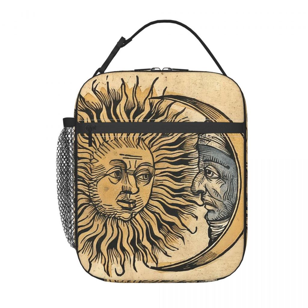 Mysterious Sun And Moon Insulated Lunch Bag for Kids School Cooler Thermal Food Box Tote Portable Lunch Boxes Container