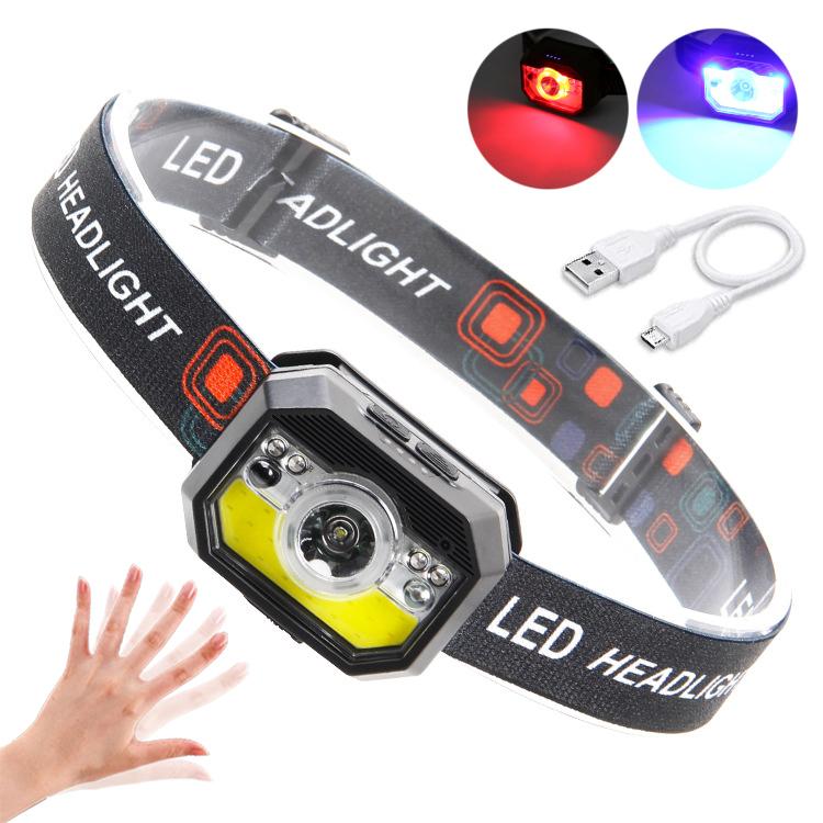 

Светодиодный перезаряжаемый налобный фонарь, супер яркий налобный фонарь с 5 режимами, мощный налобный фонарь для наружного водонепроницаемого кемпинга, пешего туризма, бега