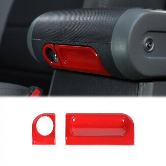 Central Console Armrest Box Panel Trim For Jeep Wrangler JK 2007-2010 Bright Red