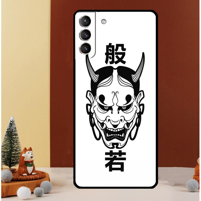 Japanese Hannya Oni Mask Case For Samsung Galaxy S24 S26 Ultra S22 S23 S25 Ultra S20 S21 Plus S10 S25 FE Cover Funda